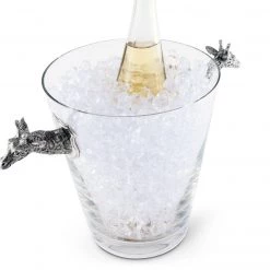 Vagabond House Glass Ice Bucket Giraffe Handles