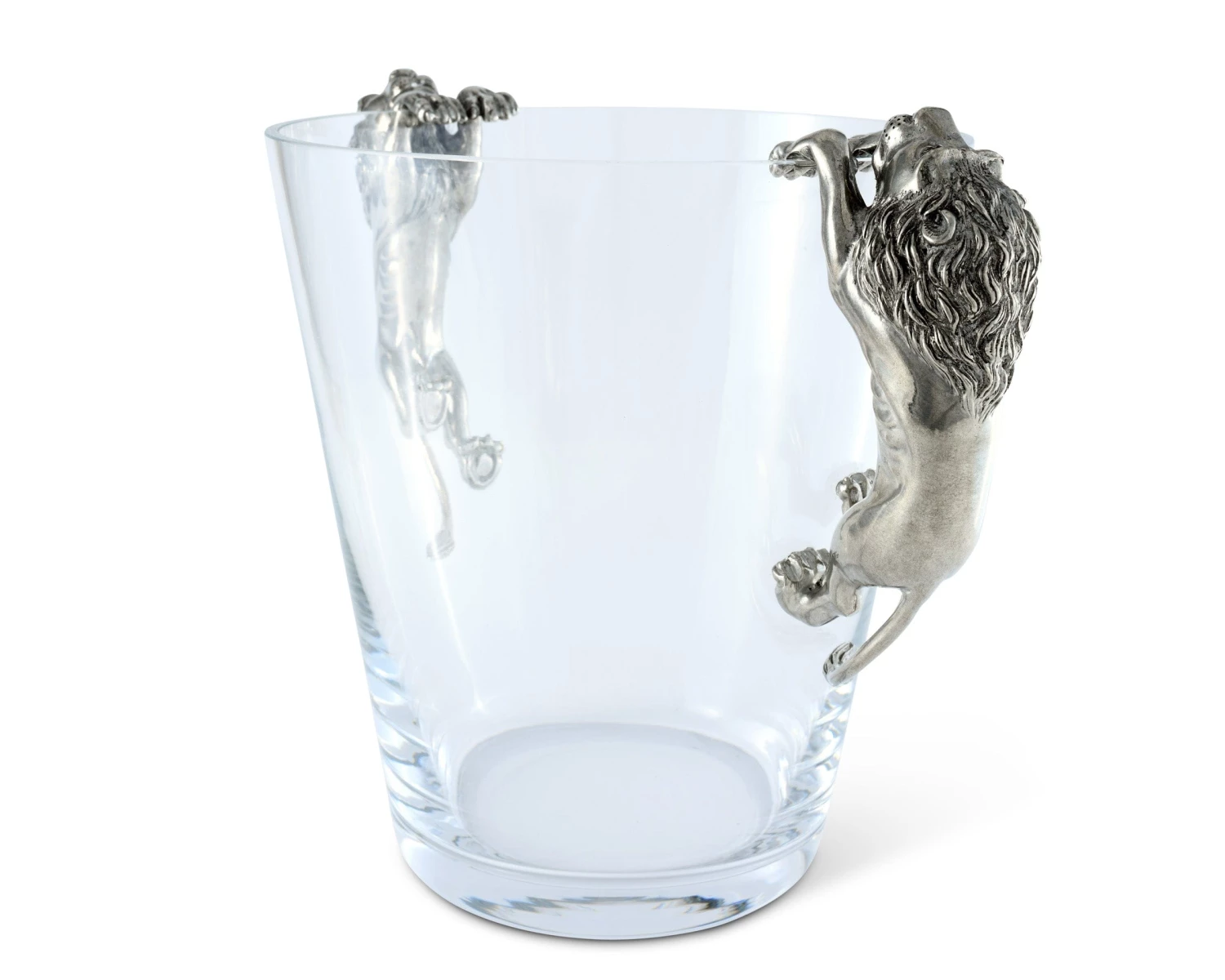 Vagabond House Glass Ice Bucket Lion Handles 3 Vagabond House Glass Ice Bucket Lion Handles