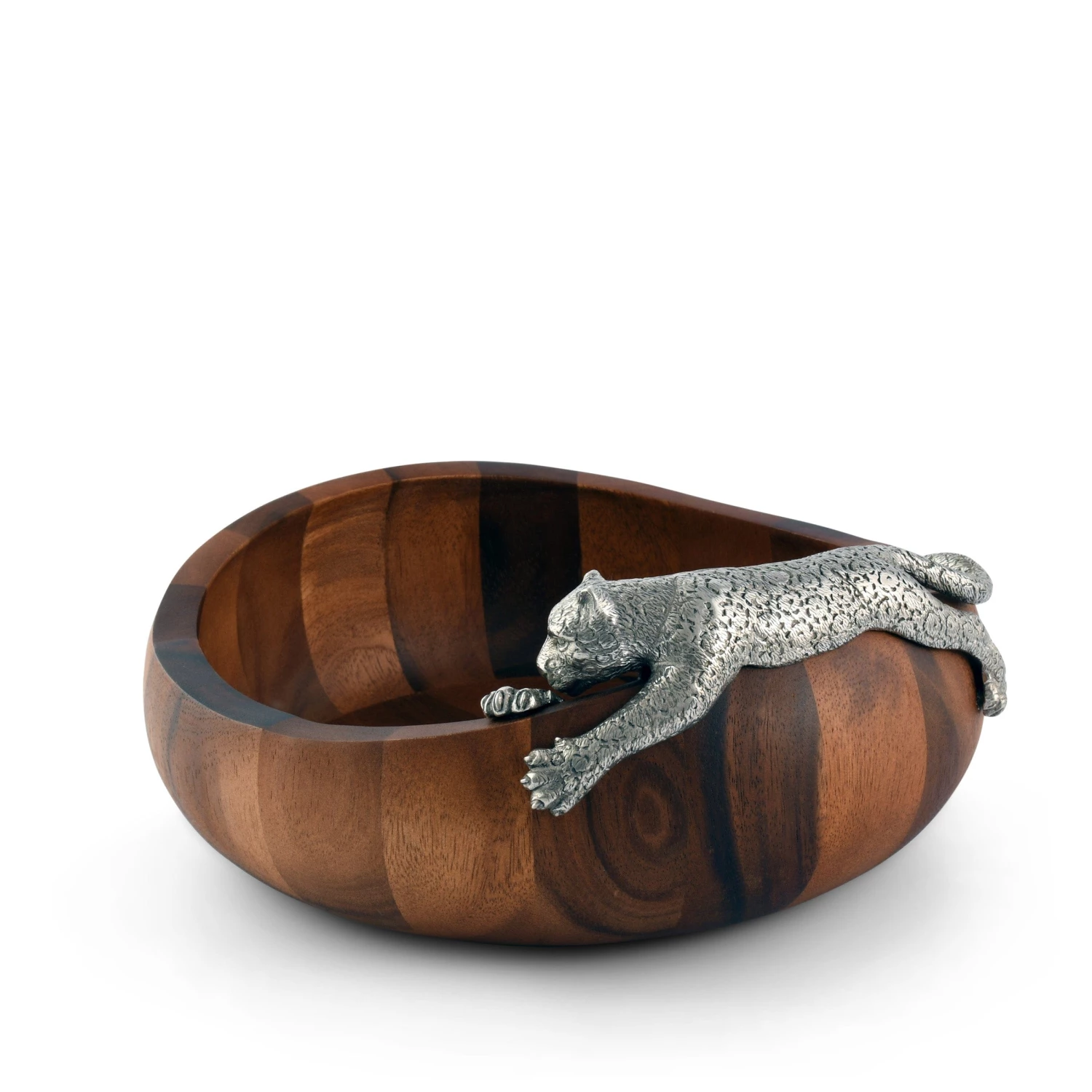 Vagabond House Safari Leopard Wood Salad Bowl - Large 2 Vagabond House Safari Leopard Wood Salad Bowl - Large