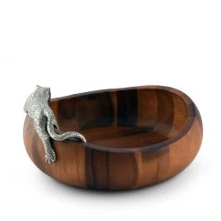 Vagabond House Safari Leopard Wood Salad Bowl - Large 7 Vagabond House Safari Leopard Wood Salad Bowl - Large