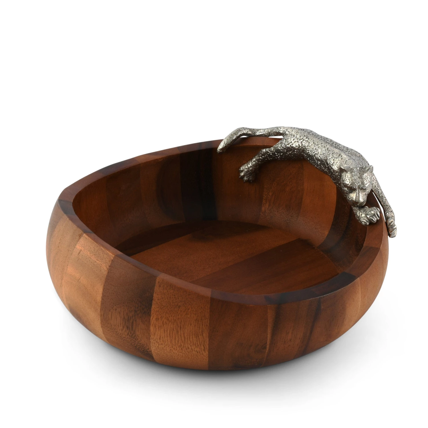 Vagabond House Safari Leopard Wood Salad Bowl - Large 4 Vagabond House Safari Leopard Wood Salad Bowl - Large