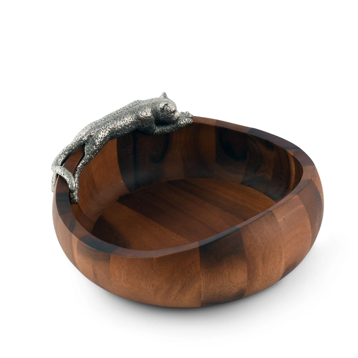 Vagabond House Safari Leopard Wood Salad Bowl - Large 5 Vagabond House Safari Leopard Wood Salad Bowl - Large