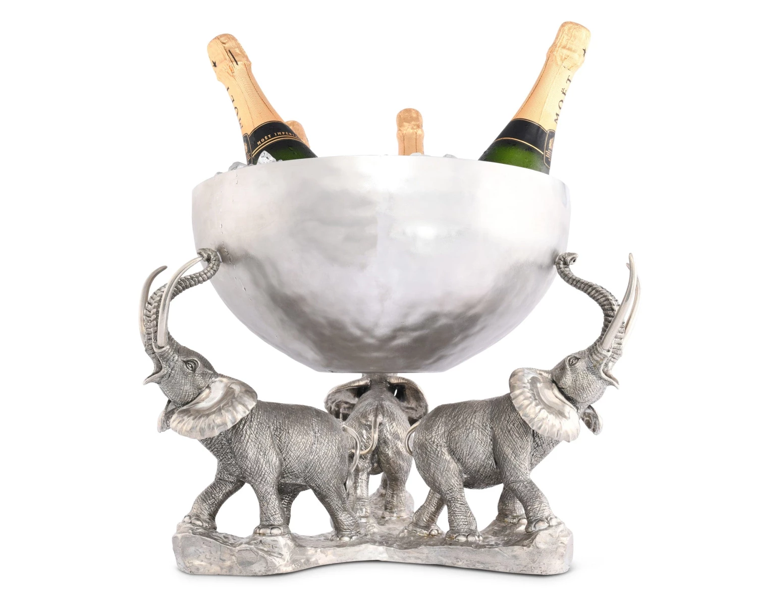 Vagabond House Pewter Elephant Trio Ice / Punch Tub Stainless 1 Vagabond House Pewter Elephant Trio Ice / Punch Tub Stainless