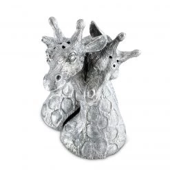 Vagabond House Pewter Giraffes Salt & Pepper Set