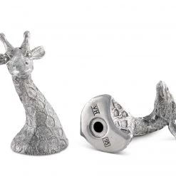 Vagabond House Pewter Giraffes Salt & Pepper Set