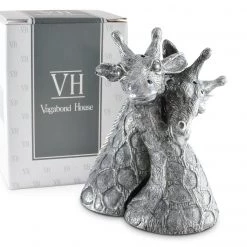 Vagabond House Pewter Giraffes Salt & Pepper Set