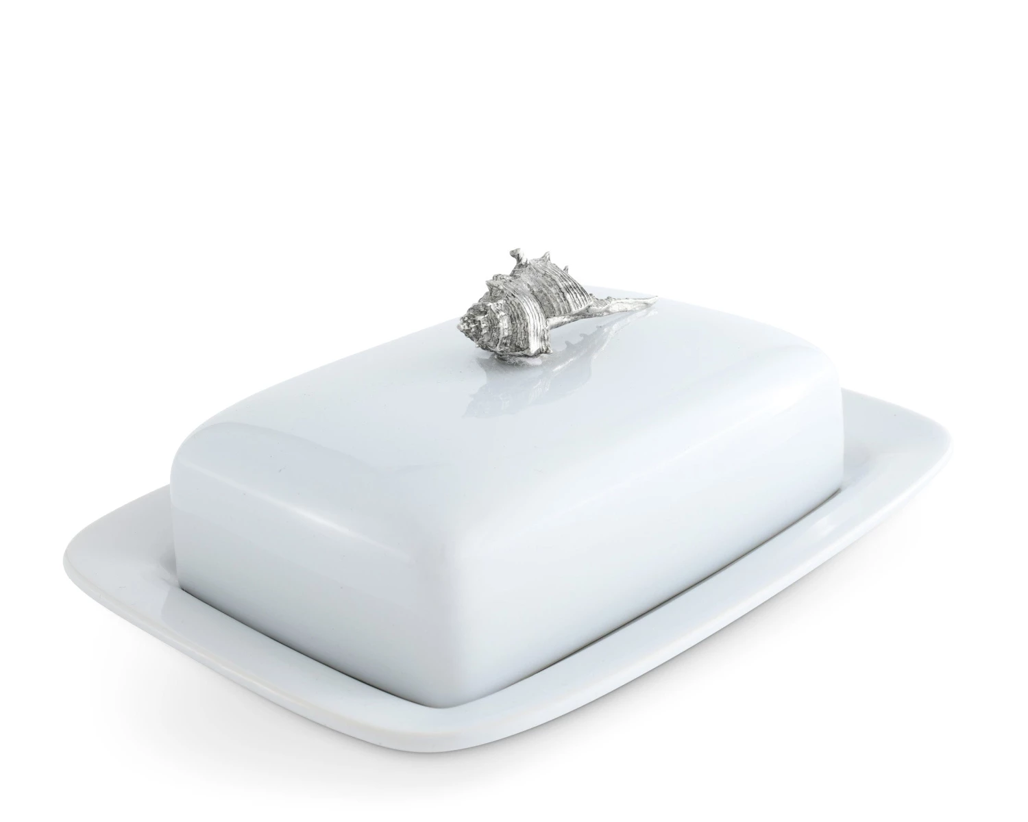 Vagabond House Conch Shell Stoneware Butter Dish 3 Vagabond House Conch Shell Stoneware Butter Dish