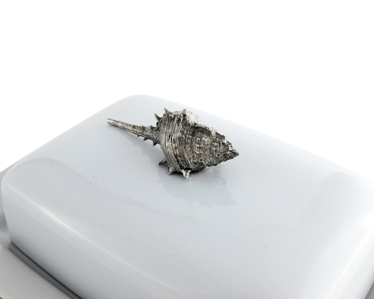 Vagabond House Conch Shell Stoneware Butter Dish 4 Vagabond House Conch Shell Stoneware Butter Dish