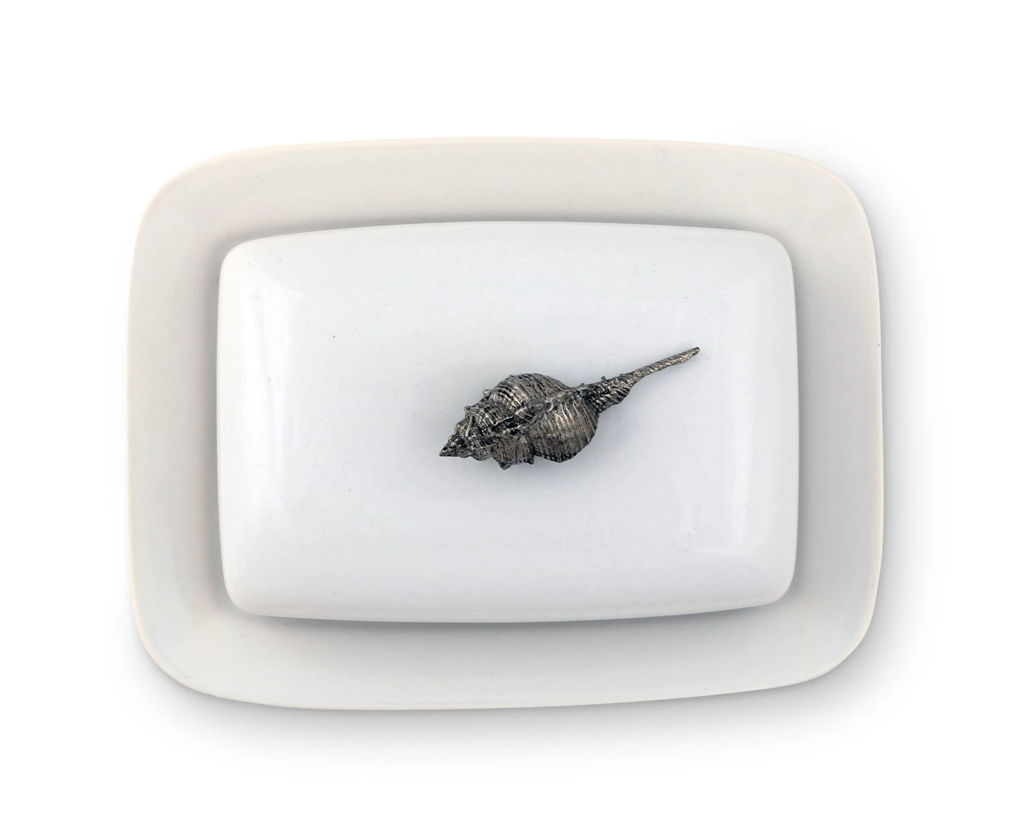 Vagabond House Conch Shell Stoneware Butter Dish 7 Vagabond House Conch Shell Stoneware Butter Dish