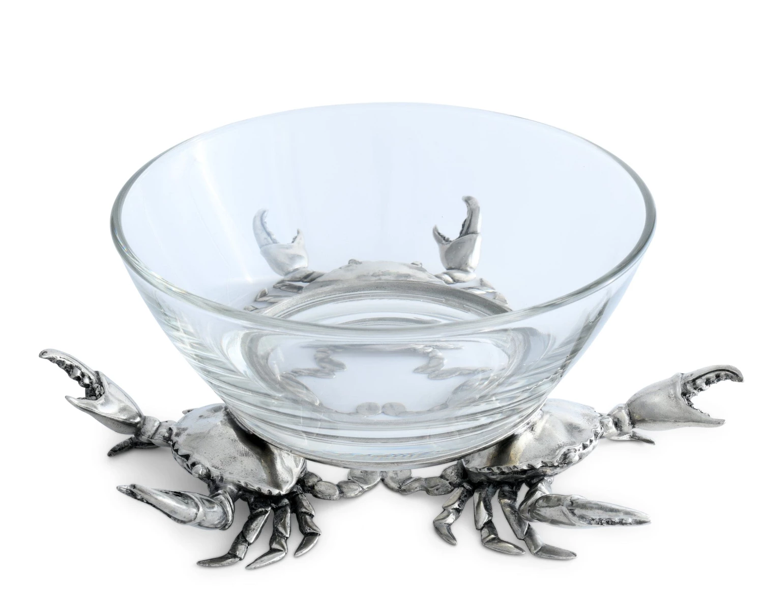 Vagabond House Sea And Shore Crab Glass Dip Bowl 4 Vagabond House Sea And Shore Crab Glass Dip Bowl