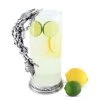 Vagabond House Glass Pitcher Pewter Marine Life Handle