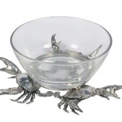 Vagabond House Sea And Shore Crab Glass Dip Bowl