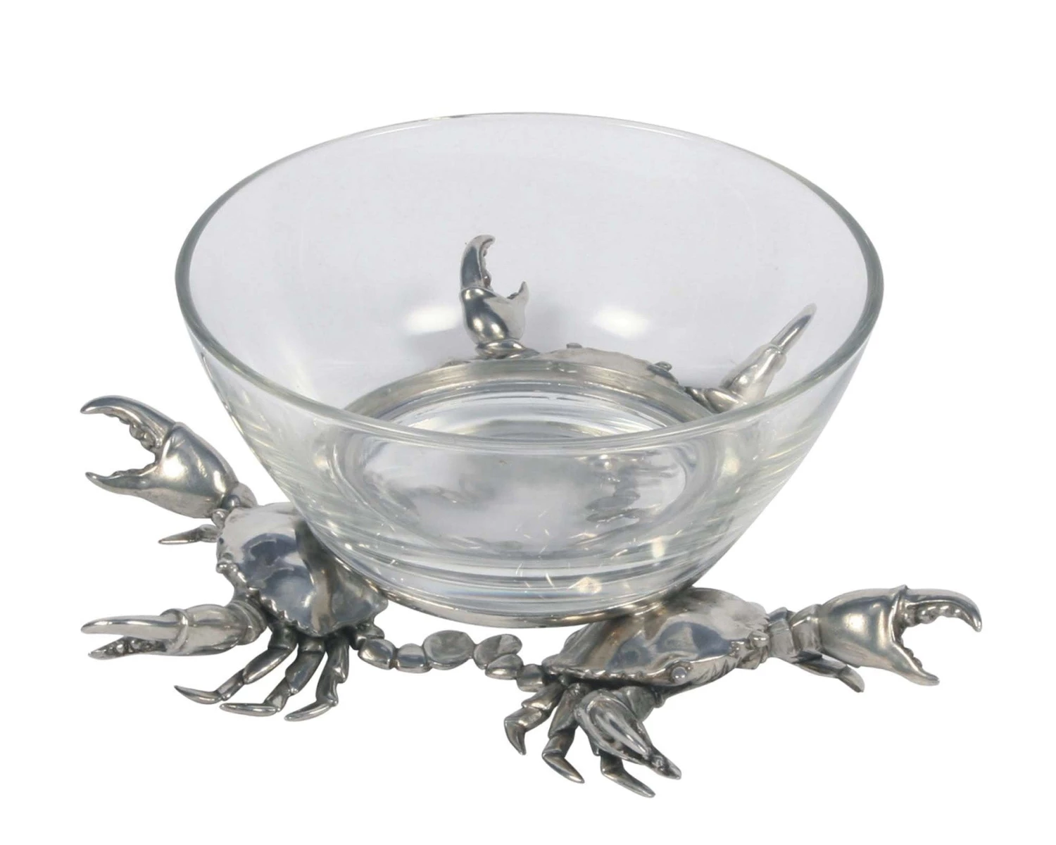 Vagabond House Sea And Shore Crab Glass Dip Bowl 2 Vagabond House Sea And Shore Crab Glass Dip Bowl