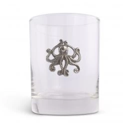 Vagabond House Octopus Double Old Fashion Bar Glass Sea And Shore