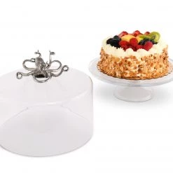 Vagabond House Octopus Glass Covered Cake / Dessert Stand