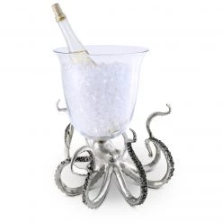 Vagabond House Octopus Glass Ice Bucket Sea And Shore