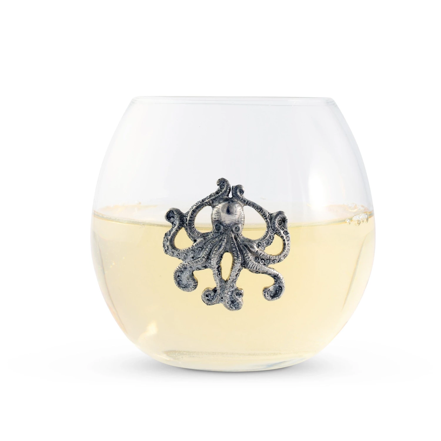 Vagabond House Sea And Shore Octopus Stemless Wine Glass 1 Vagabond House Sea And Shore Octopus Stemless Wine Glass
