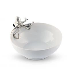 Vagabond House Sea And Shore Octopus Stoneware Bowl Large