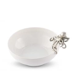 Vagabond House Sea And Shore Octopus Stoneware Bowl Large