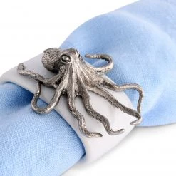 Vagabond House Octopus Stoneware Napkin Ring