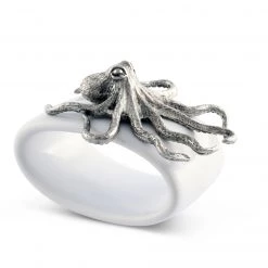 Vagabond House Octopus Stoneware Napkin Ring