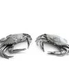 Vagabond House Pewter Blue Crabs Salt & Pepper Set Sea And Shore