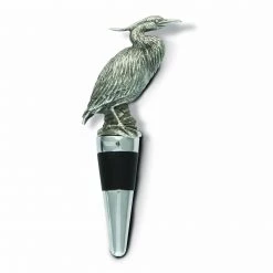 Vagabond House Pewter Blue Heron Bottle Stopper Sea And Shore