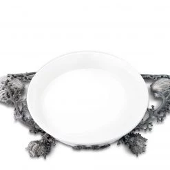 Vagabond House Pewter Marine Life Casserole Server