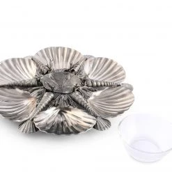 Vagabond House Sea And Shore Pewter Marine Life Serving Tray