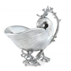 Vagabond House Sea And Shore Pewter Nautilus Gravy Boat