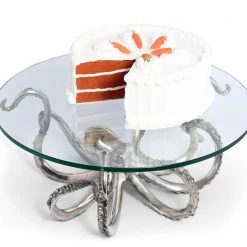 Vagabond House Pewter Octopus Dessert Stand - MED Sea And Shore