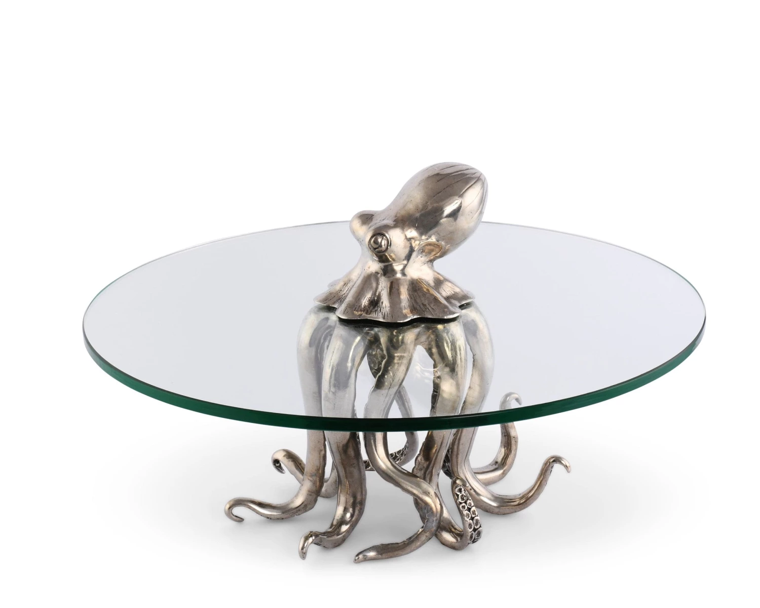 Vagabond House Pewter Octopus Dessert Stand - SM 3 Vagabond House Pewter Octopus Dessert Stand - SM