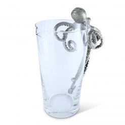 Vagabond House Pewter Octopus Handle Glass Pitcher