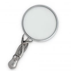 Vagabond House Sea And Shore Pewter Octopus Handle Magnifier 4 Inches