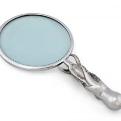 Vagabond House Sea And Shore Pewter Octopus Handle Magnifier 4 Inches