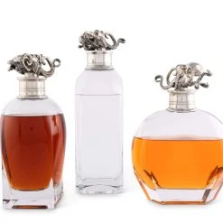 Vagabond House Pewter Octopus Liquor Decanter Top Sea And Shore