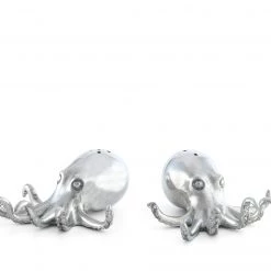Vagabond House Pewter Octopus Salt & Pepper Set Sea And Shore