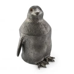 Vagabond House Pewter Penguin Ice Bucket Sea And Shore