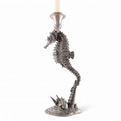 Vagabond House Pewter Seahorse Candlestick