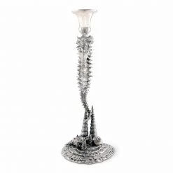 Vagabond House Pewter Seahorse Candlestick