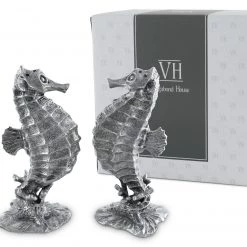 Vagabond House Pewter Seahorses Salt & Pepper Set