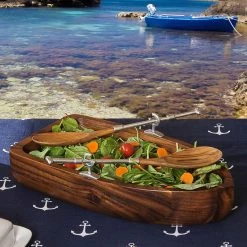 Vagabond House Row Boat Salad Bowl Set Sea And Shore