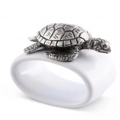 Vagabond House Sea Turtle Stoneware Napkin Ring