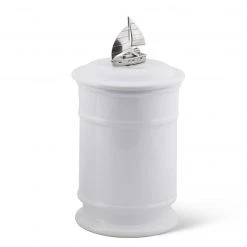 Vagabond House Sea And Shore Sail Boat Stoneware Canister