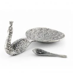 Vagabond House Pewter Peacock Salt Cellar