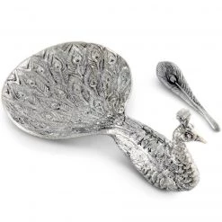 Vagabond House Pewter Peacock Salt Cellar