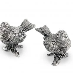 Vagabond House Pewter Song Birds Salt & Pepper Set