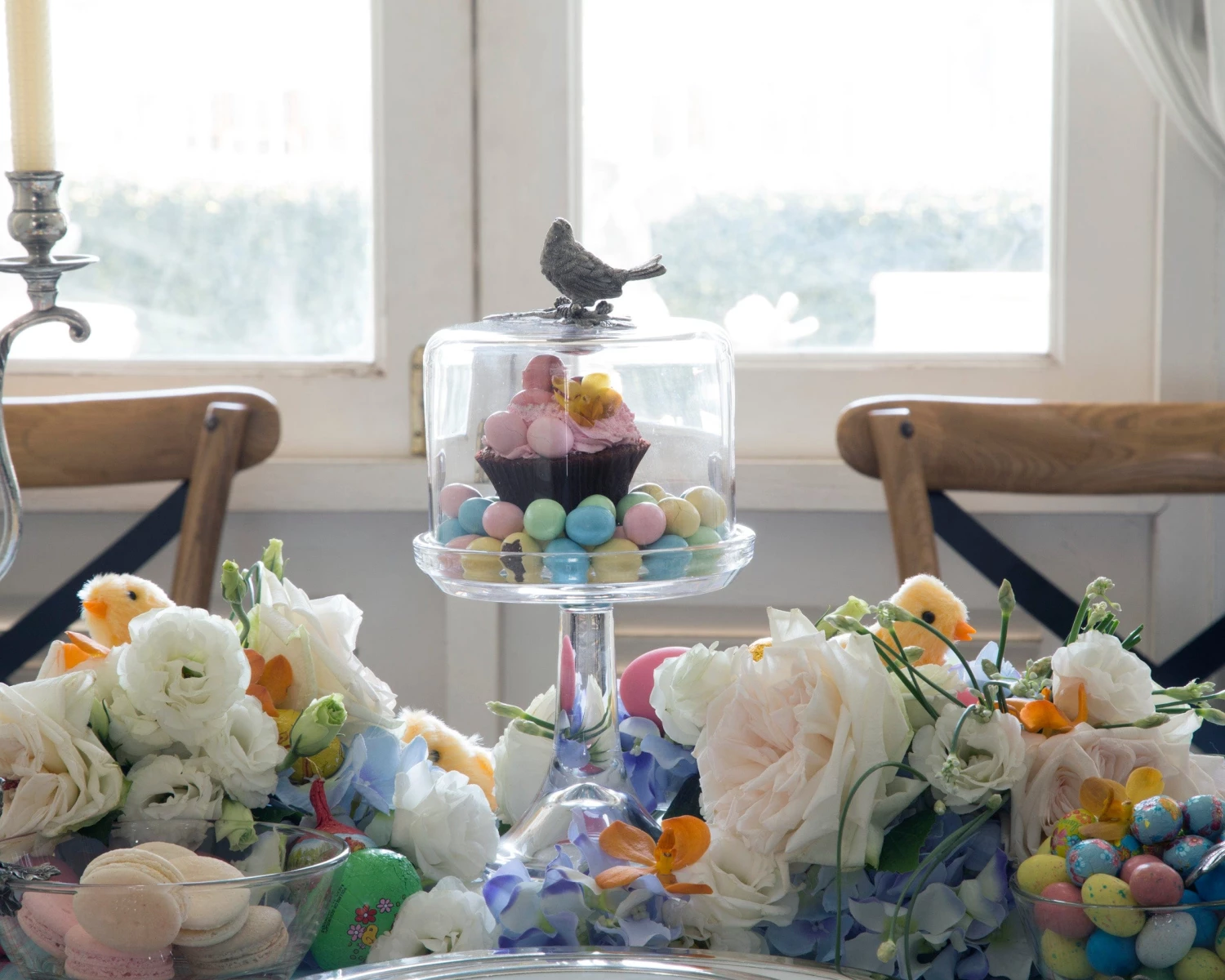 Vagabond House Song Bird Glass Covered Cake / Dessert Stand 5 Vagabond House Song Bird Glass Covered Cake / Dessert Stand