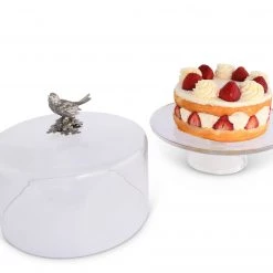 Vagabond House Song Bird Glass Covered Cake / Dessert Stand 9 Vagabond House Song Bird Glass Covered Cake / Dessert Stand