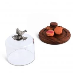 Vagabond House Song Bird Glass Covered Cheese Wood Board